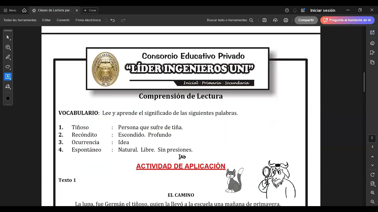 T 8 PLAN LECTOR PRIM II