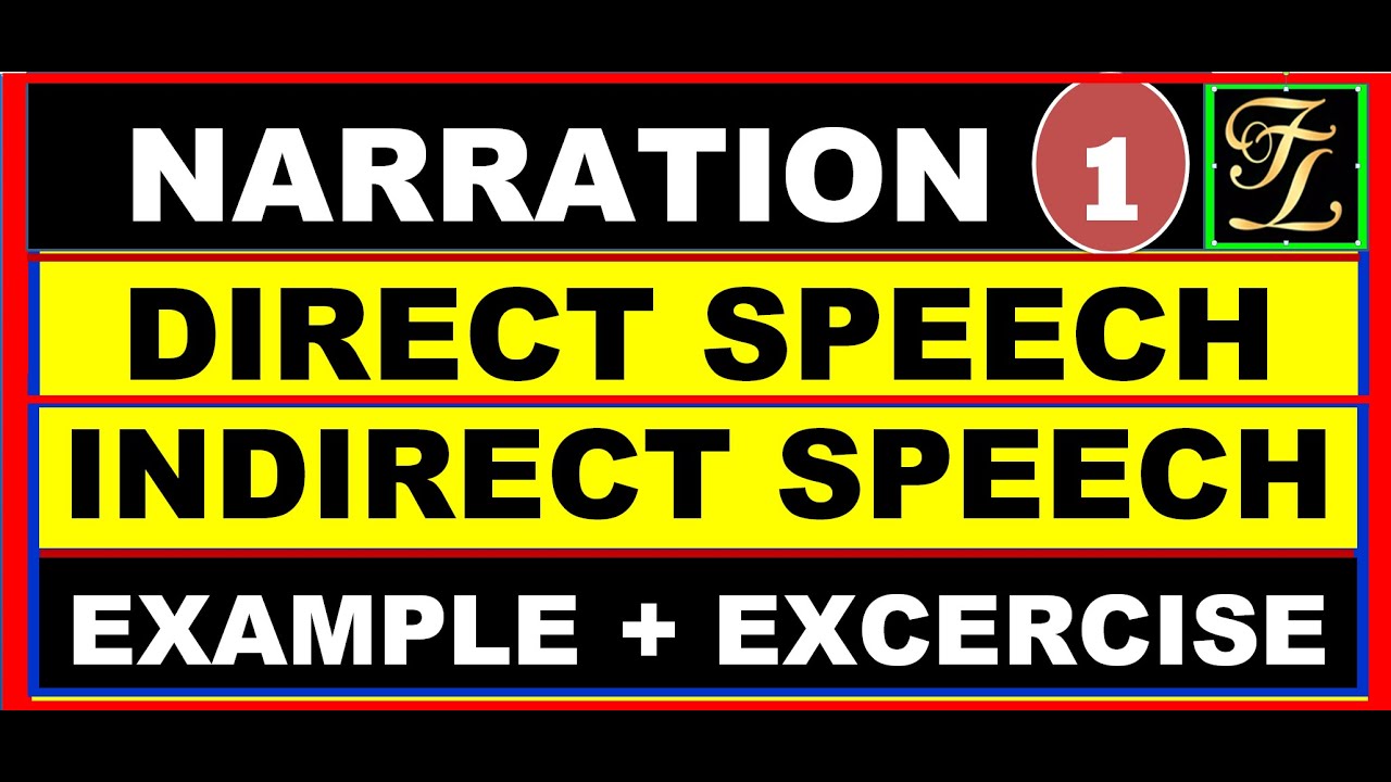Narration | Direct & Indirect Speech in English Grammar | Rules, Examples & MCQs