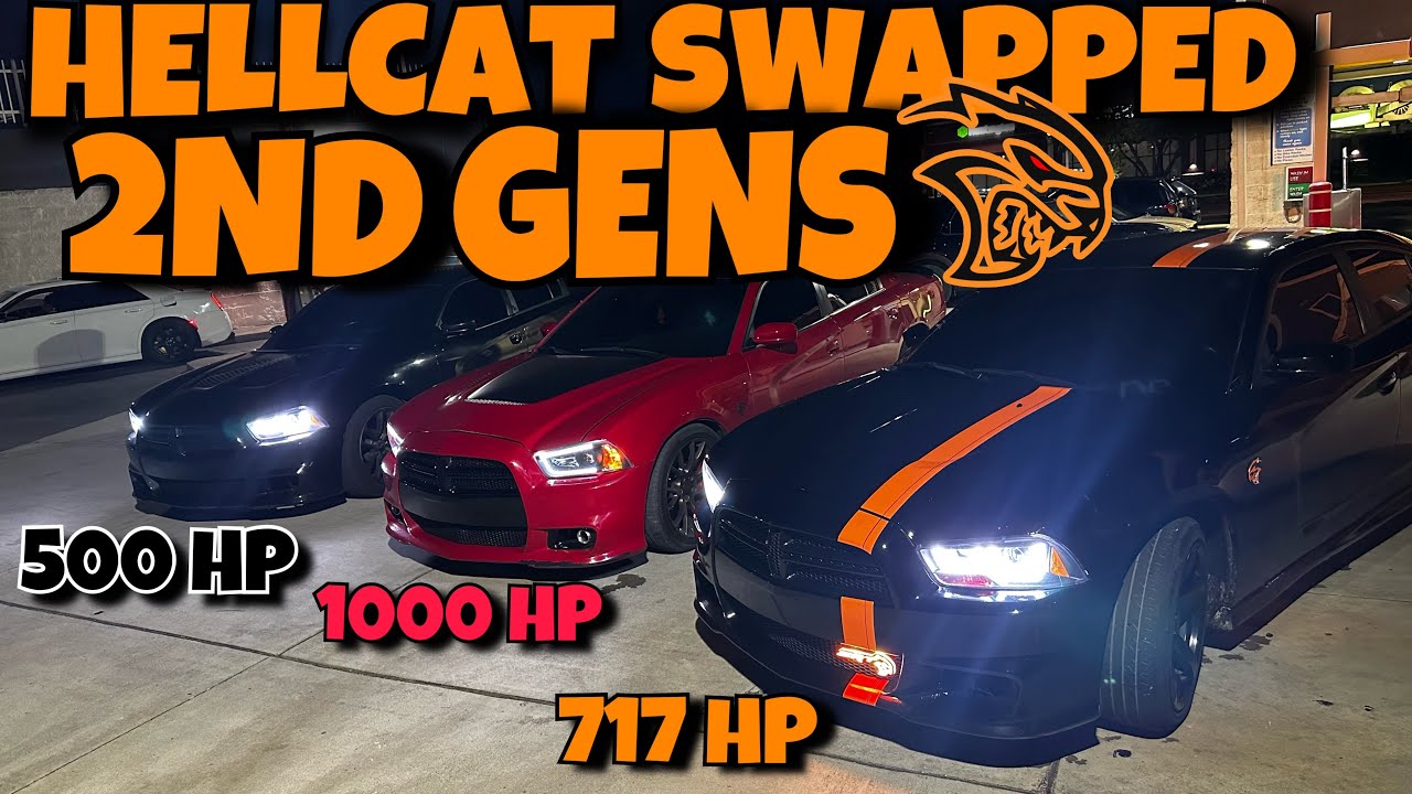 HELLCAT SWAPPED 2ND GEN CHARGERS CUT UP IN TRAFFIC!
