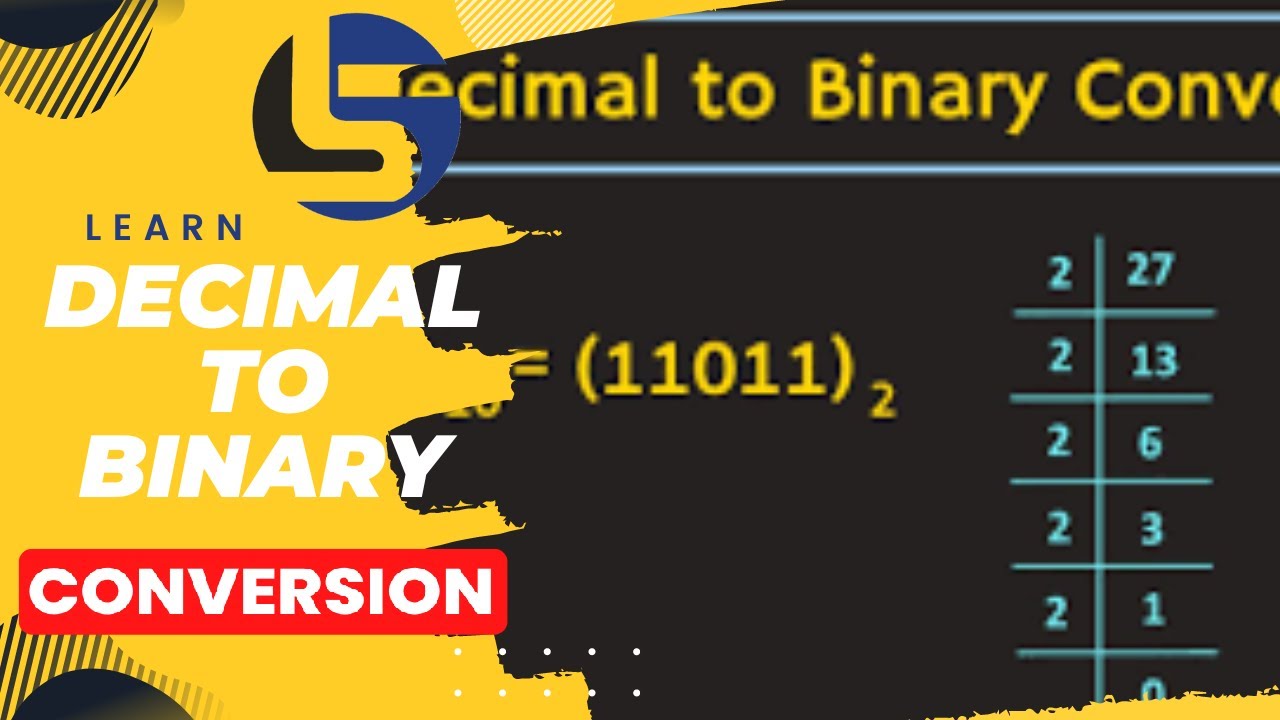 Conversion from Decimal to Binary #decimaltobinary #touchstarinsitute #decimals