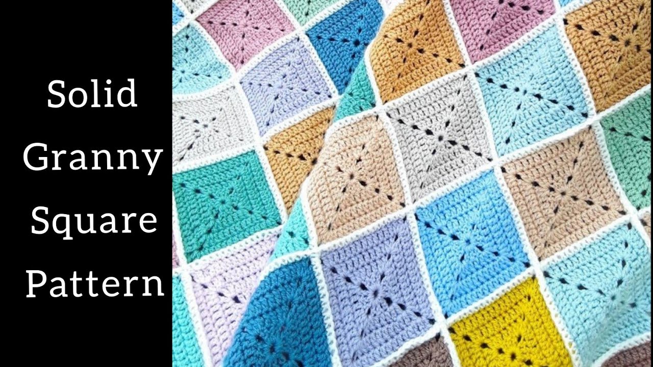 Crochet | solid granny square blanket | granny square pattern for beginners 👌😍