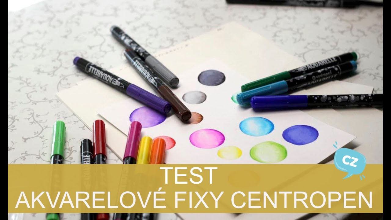 TEST - akvarelové fixy CENTROPEN
