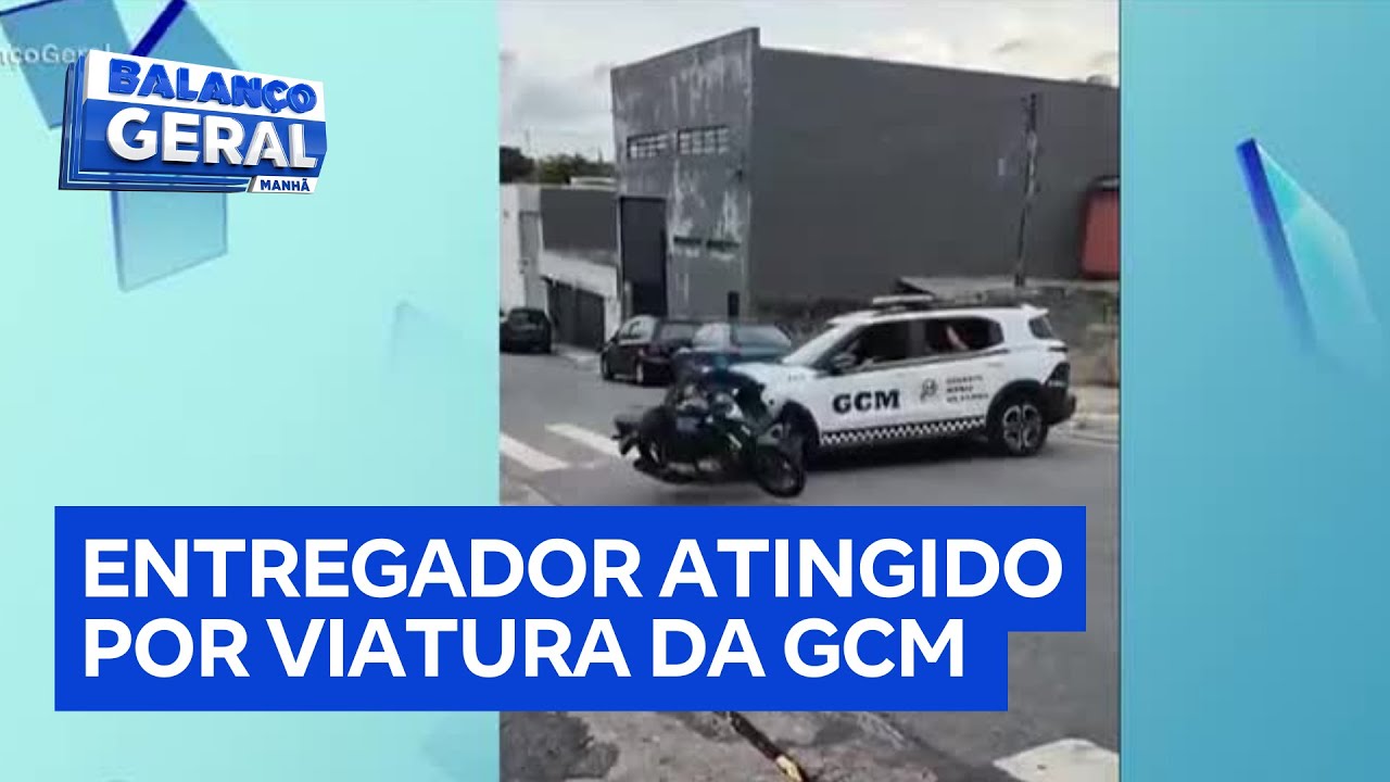 Motociclista sem habilitação fica gravemente ferido após ser atingido por viatura da GCM em SP