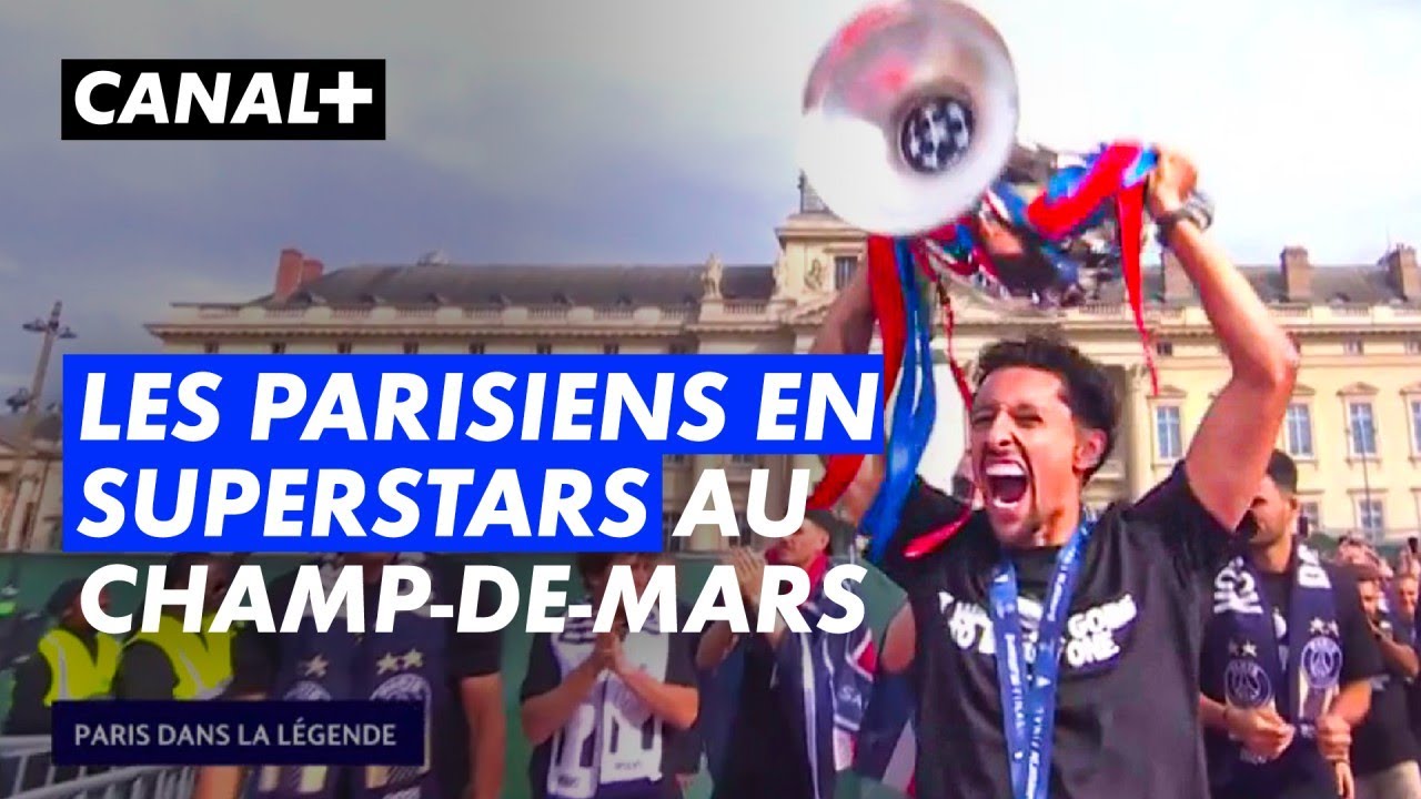 Le d&eacute;fil&eacute; L&Eacute;GENDAIRE du PSG au CHAMP-DE-MARS 🏆 - Ligue des champions