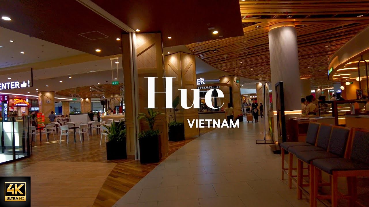 Let's Walk | Exploring the NEWEST Aeon Mall in Hue Vietnam Walking Tour