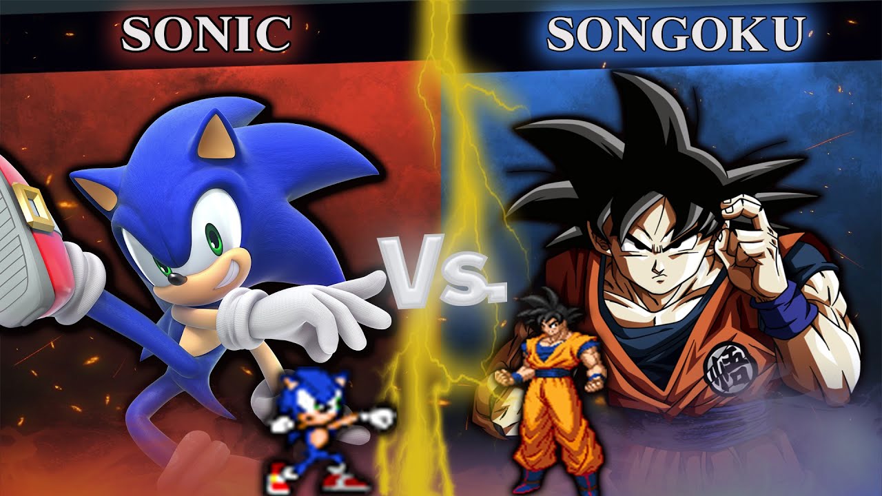 [MUGEN] AI BATTLE - Sonic TP (NON-JUS) vs Songoku