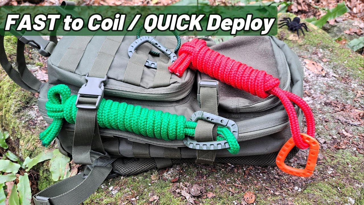 Try This!  SWIFT Rope Coiling & Release + Carabiner Knot HACK! 