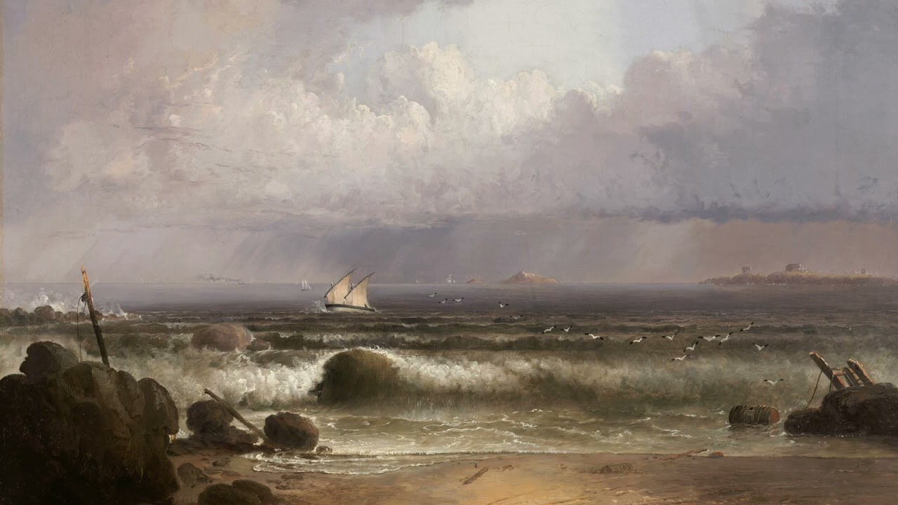 Vintage TV Art  Wallpaper | Coming Squall Vintage Coastal Art | Single Image 1 Hour No Sound