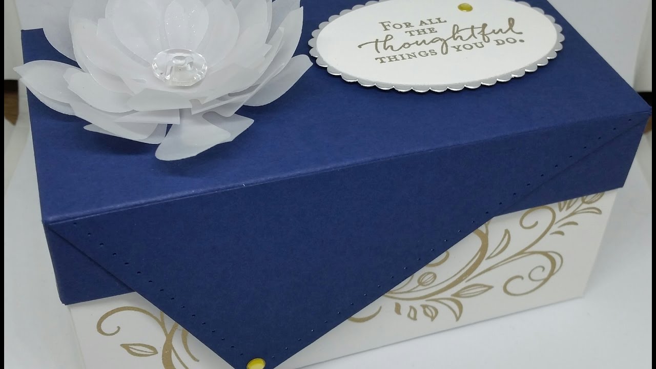 Very Elegant Heat embossed Gift Box With Fancy Lid