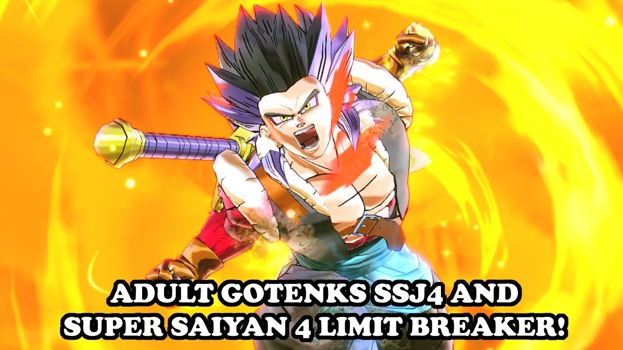 Adult Gotenks SSJ4 + SSJ4 Limit Break! The Ultimate Hybrid Saiyans Fusion! Dragon Ball Xenoverse 2
