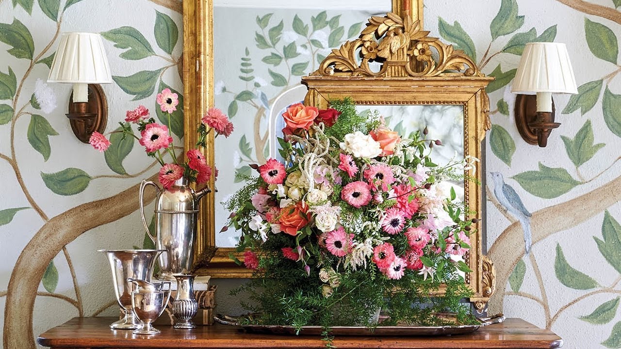A Study in Blush and Coral with Anemones and Roses