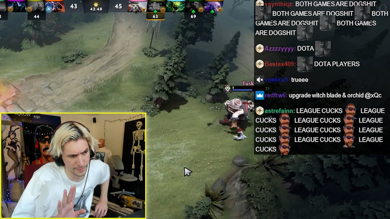 xQc compares Dota 2 to League & Riot Games: 