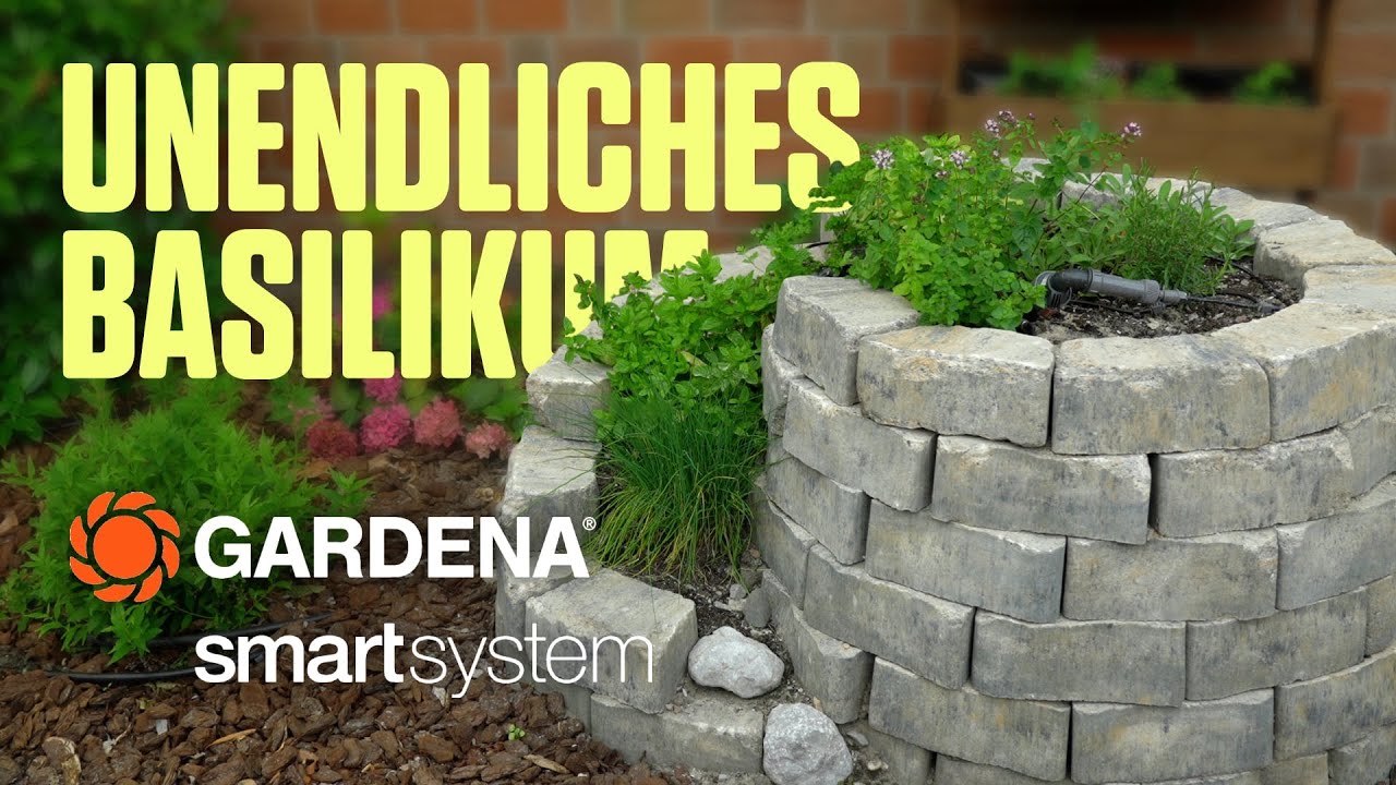 Vollautomatische Kr&auml;uterspirale mit Gardena Microdrip-System