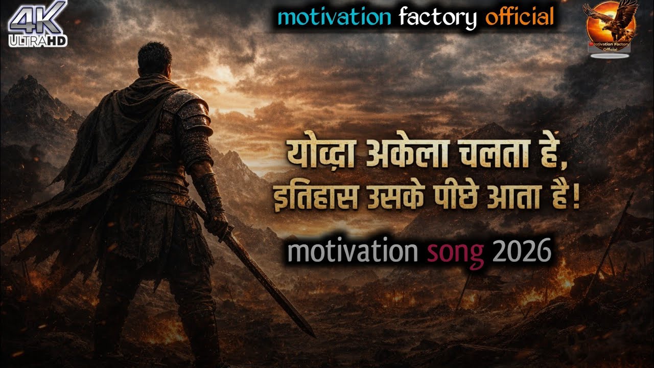 योद्धा अकेला चलता है | Motivation Song 2026 | भरोसा खुद पे रख | Powerful Hindi Song