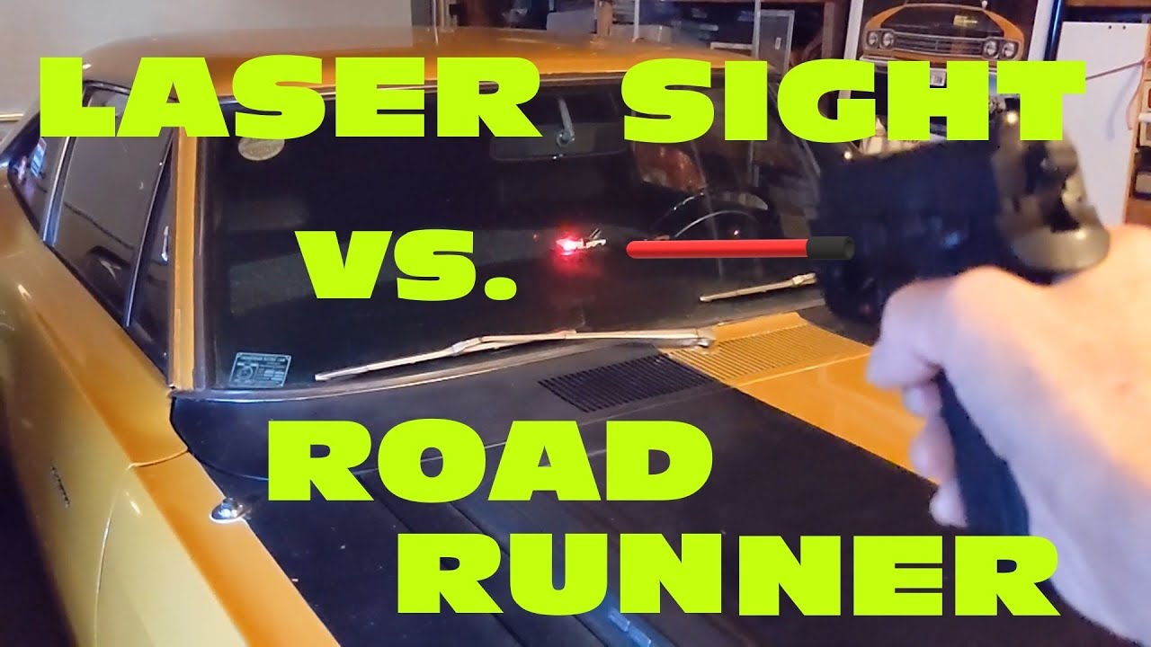 RED DOT LASER vs ROAD RUNNER, 9mm FNP-9 with PRECISION TARGET ACQUISITION LASER SIGHT. FN HERSTAL