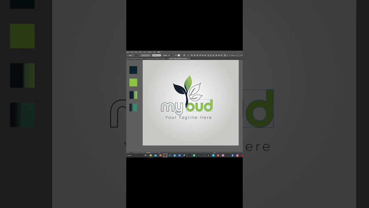 Organic logo design template . Exploring the Vibrant Visuals of Your Bud Logo
