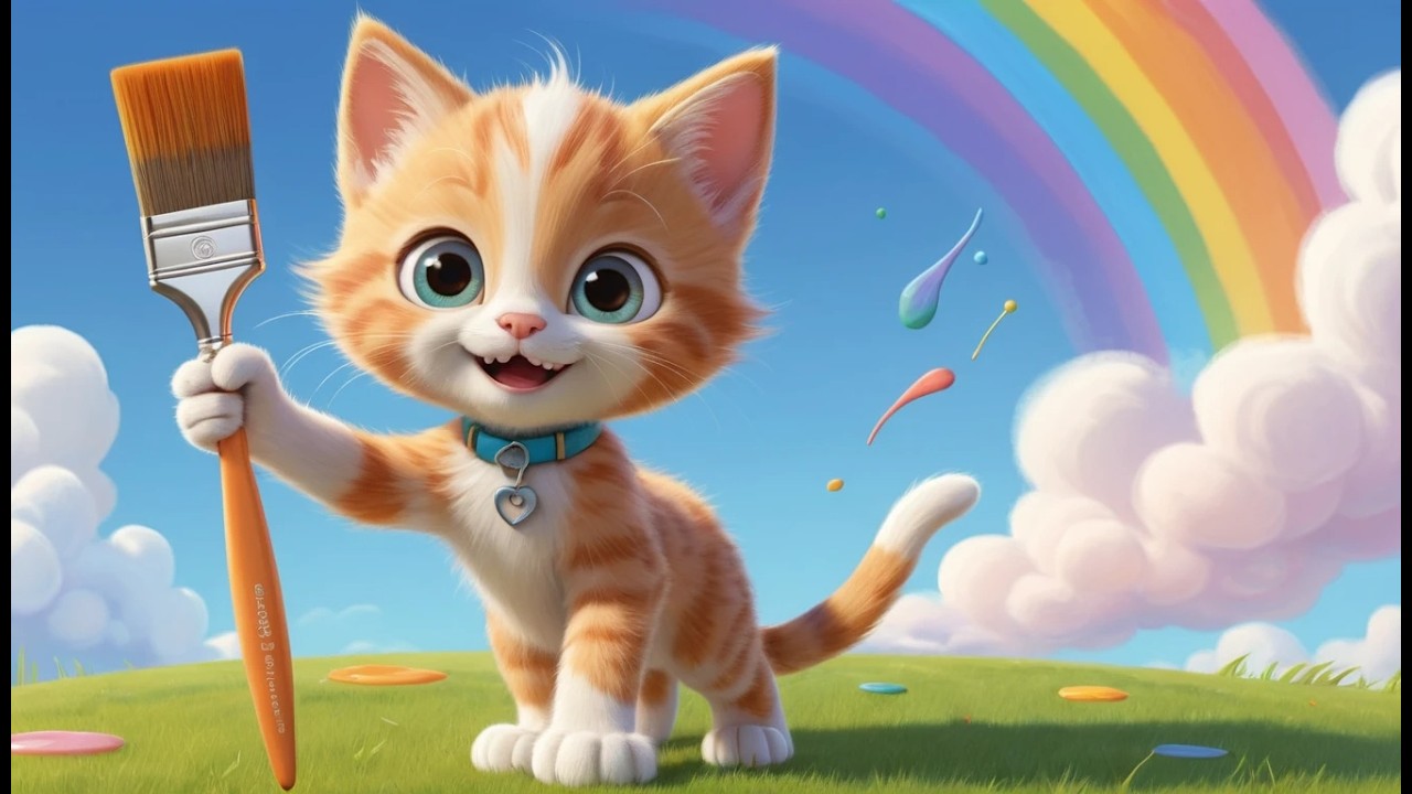 Kitten and the Magic Paintbrush 🐱🎨 | Creative Art Song & Colors for Kids