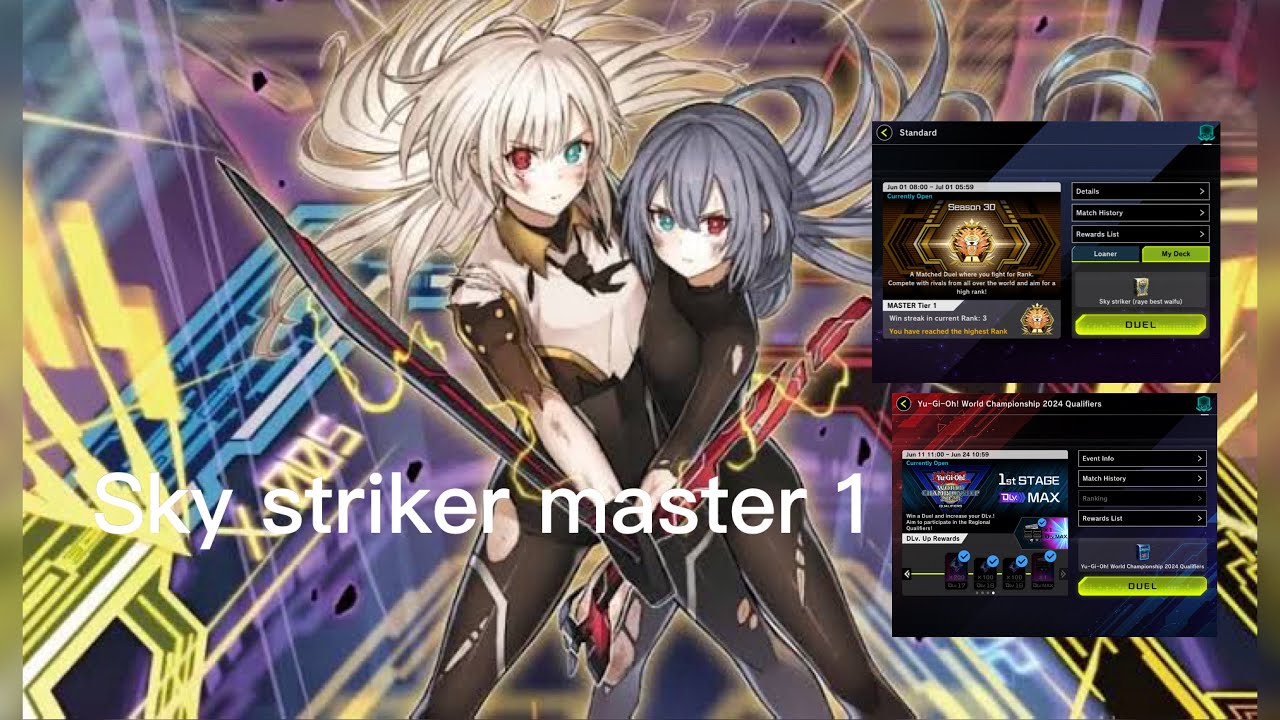 Sky striker Master 1 and DLV. level max ss 30 | master duel