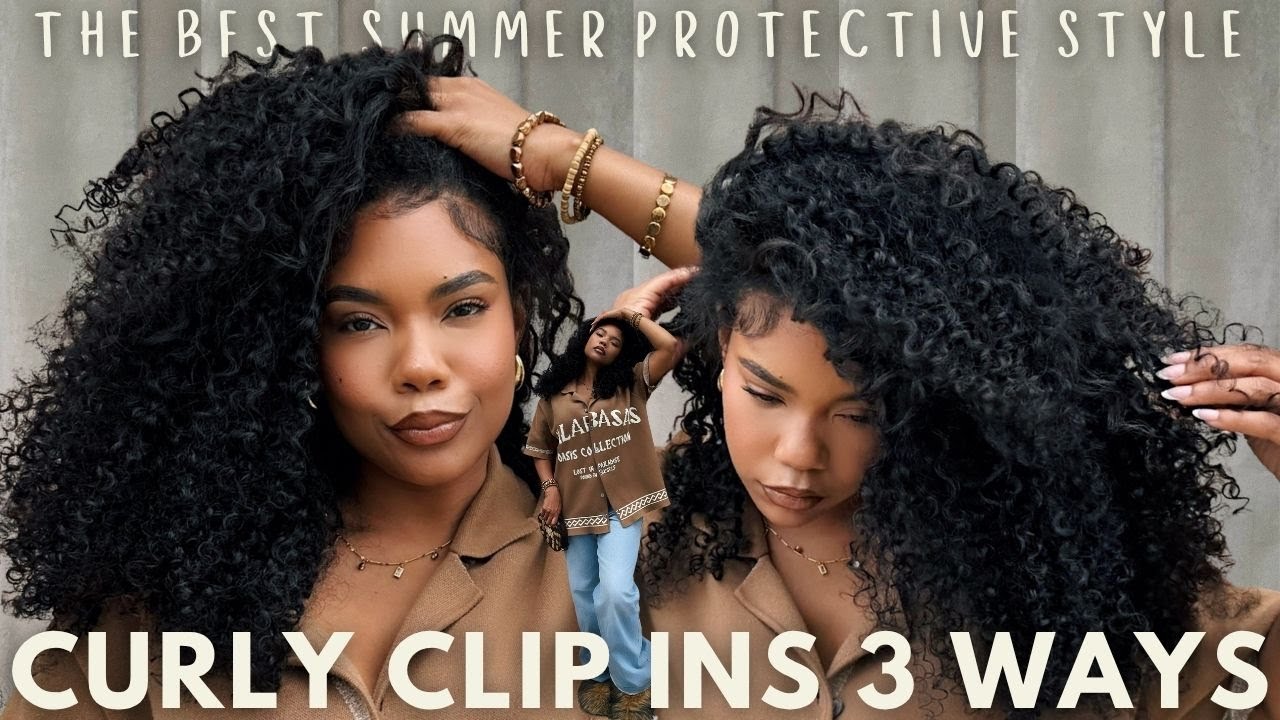 THREE STYLES WITH ONE SET OF CLIP INS... THE ONLY CLIP IN TUTORIAL YOU NEED.