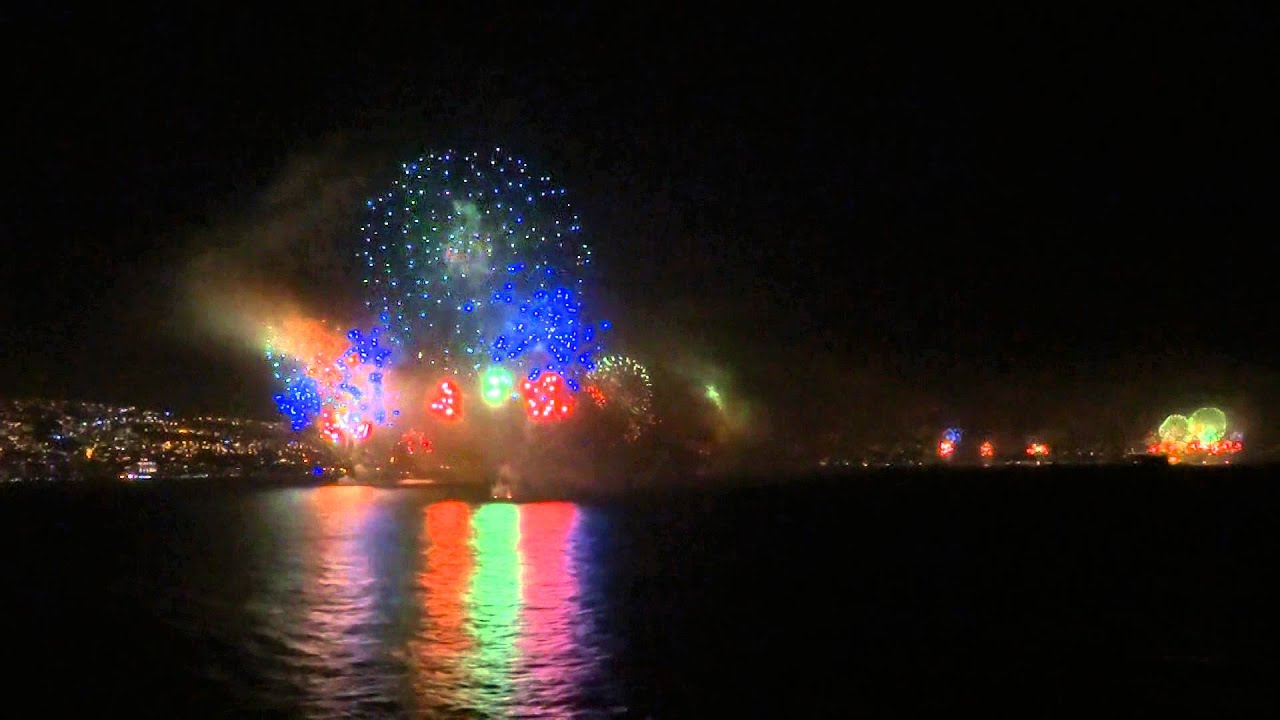 Año nuevo en el Mar 2016  Viña del Mar - Valparaíso Chile en HD