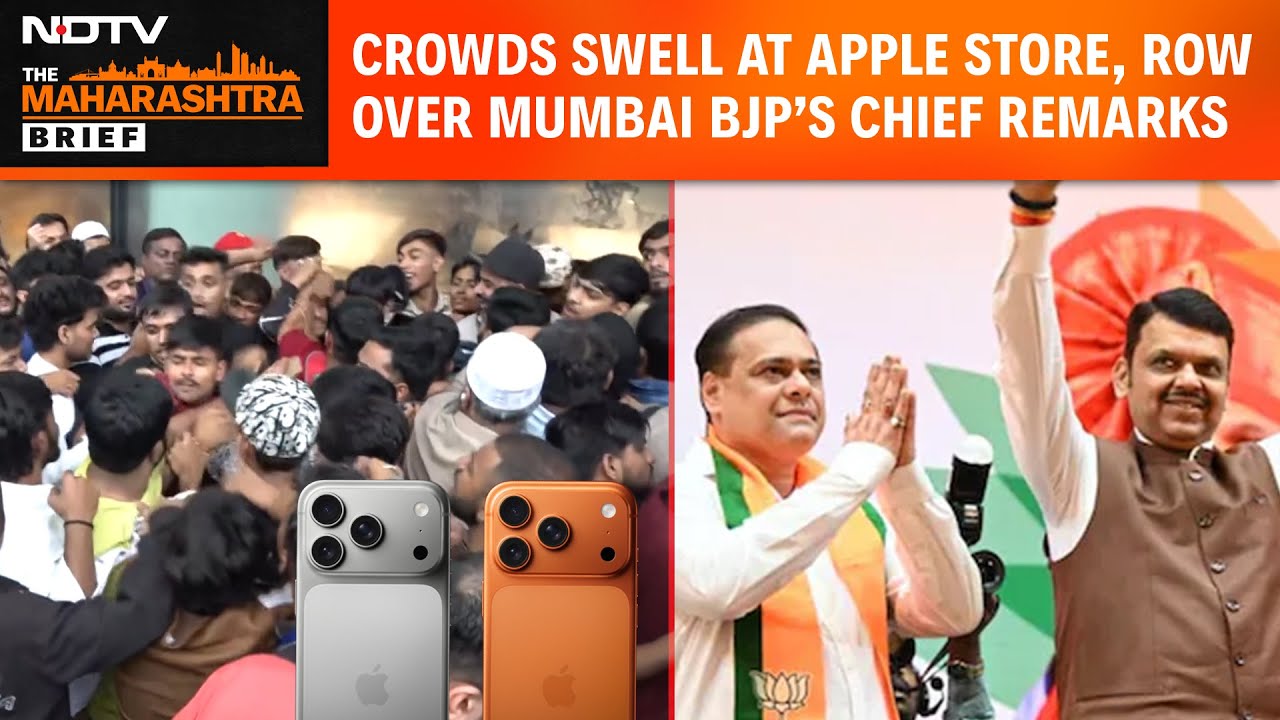 Maharashtra News | iPhone Fans Throng Stores To Get New Phones, Row Over Mumbai BJP’s Chief Remarks