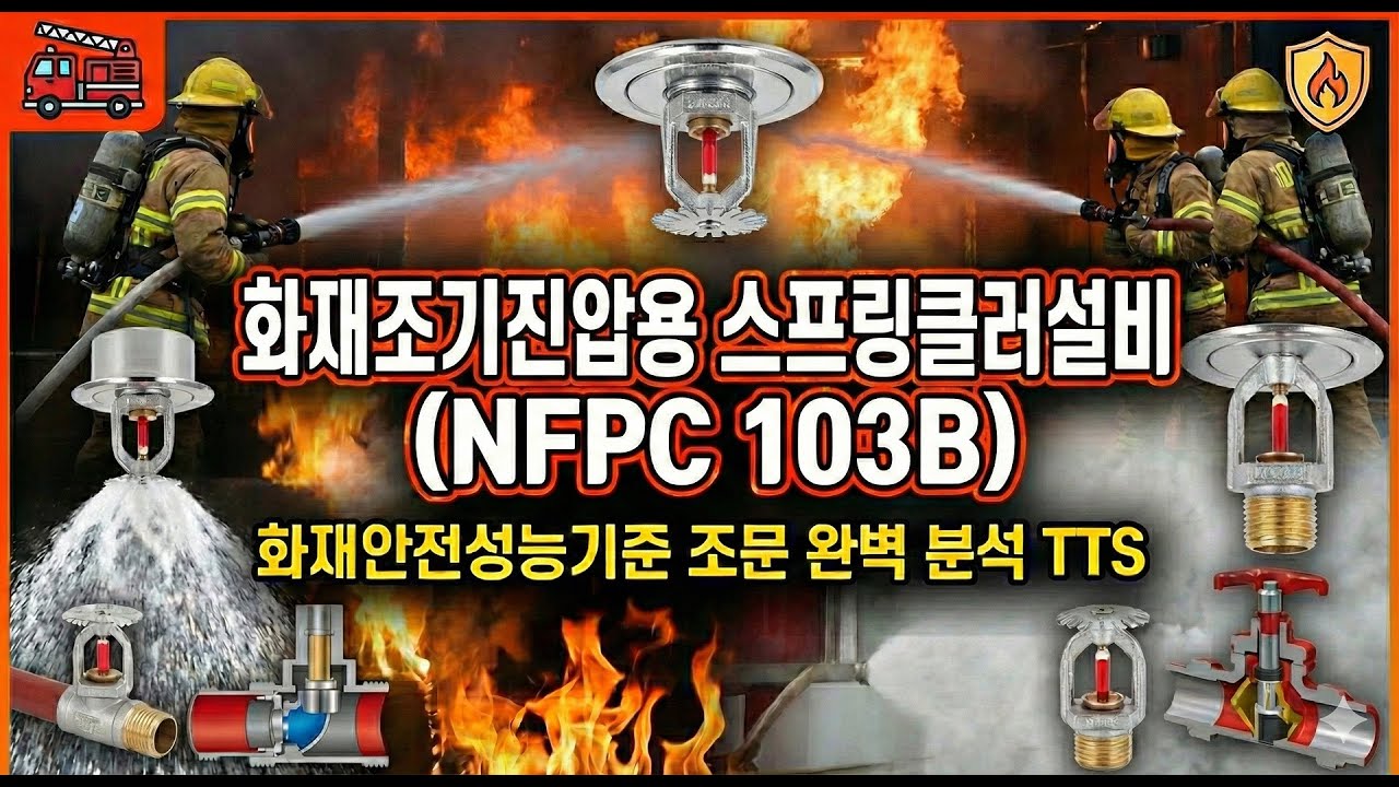 [소방기계] [NFPC 103B] 화재조기진압용 스프링클러설비 전 조문 완벽 낭독🎧 | 쿠팡·물류창고 필수 설비! 📦 | 소방시설관리사·주택관리사·소방설비기사 공통 필수 암기