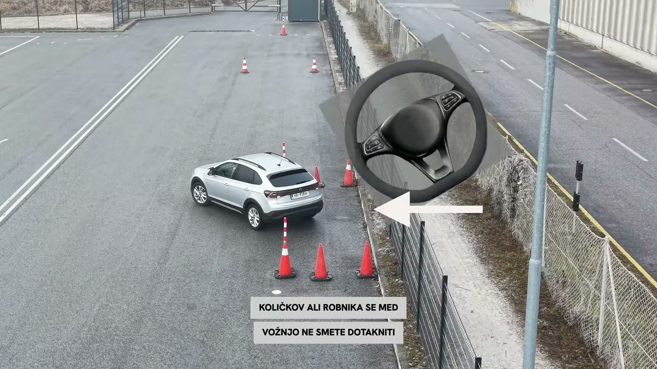 Poligonske vaje na izpitni vožnji B kategorije