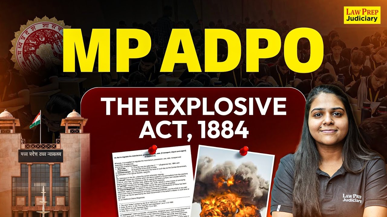 The Explosive Act, 1884 | MP ADPO 2025 | MP ADPO Preparation 2025 | By Shivangi Ma'am