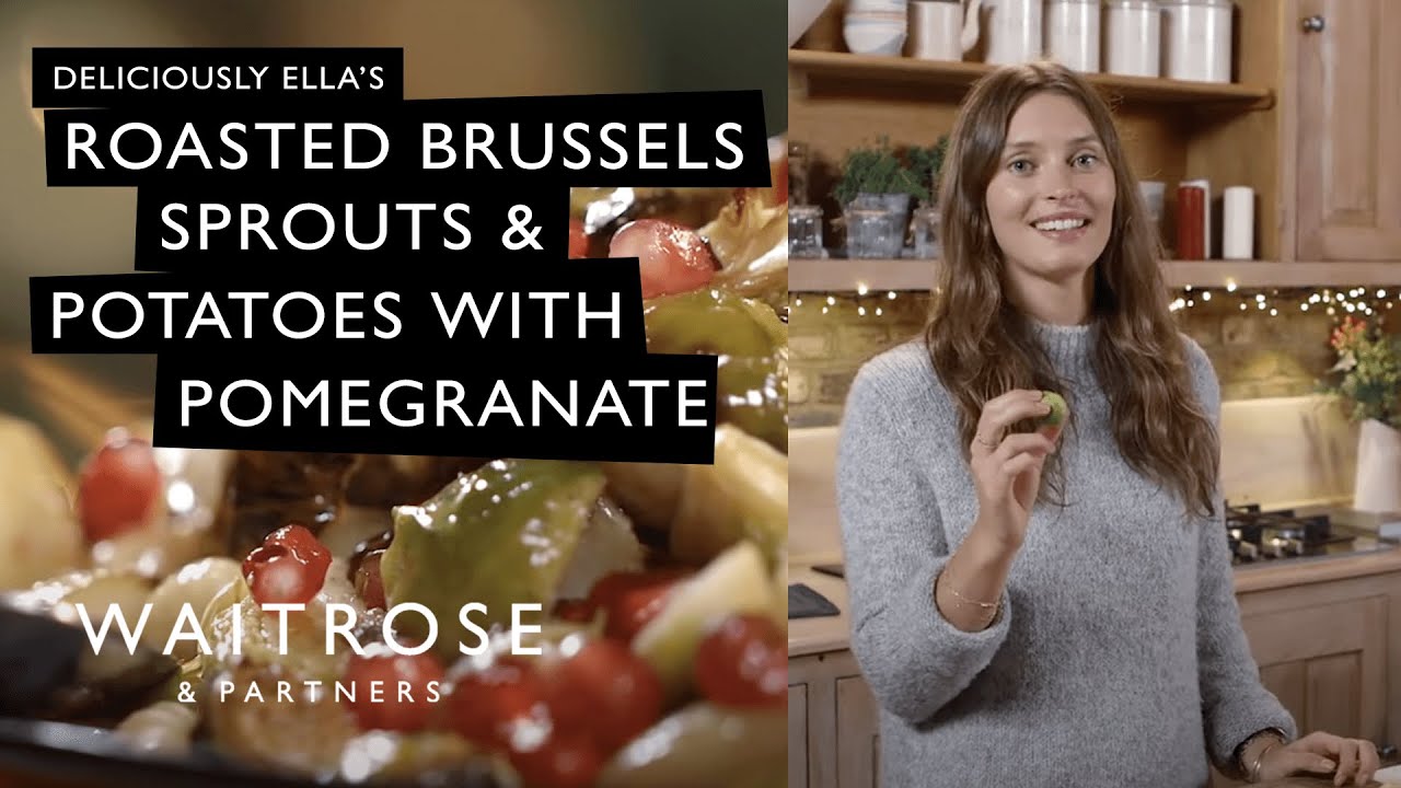 Deliciously Ella's Roasted Brussels Sprouts And Potatoes With Pomegranate | Waitrose