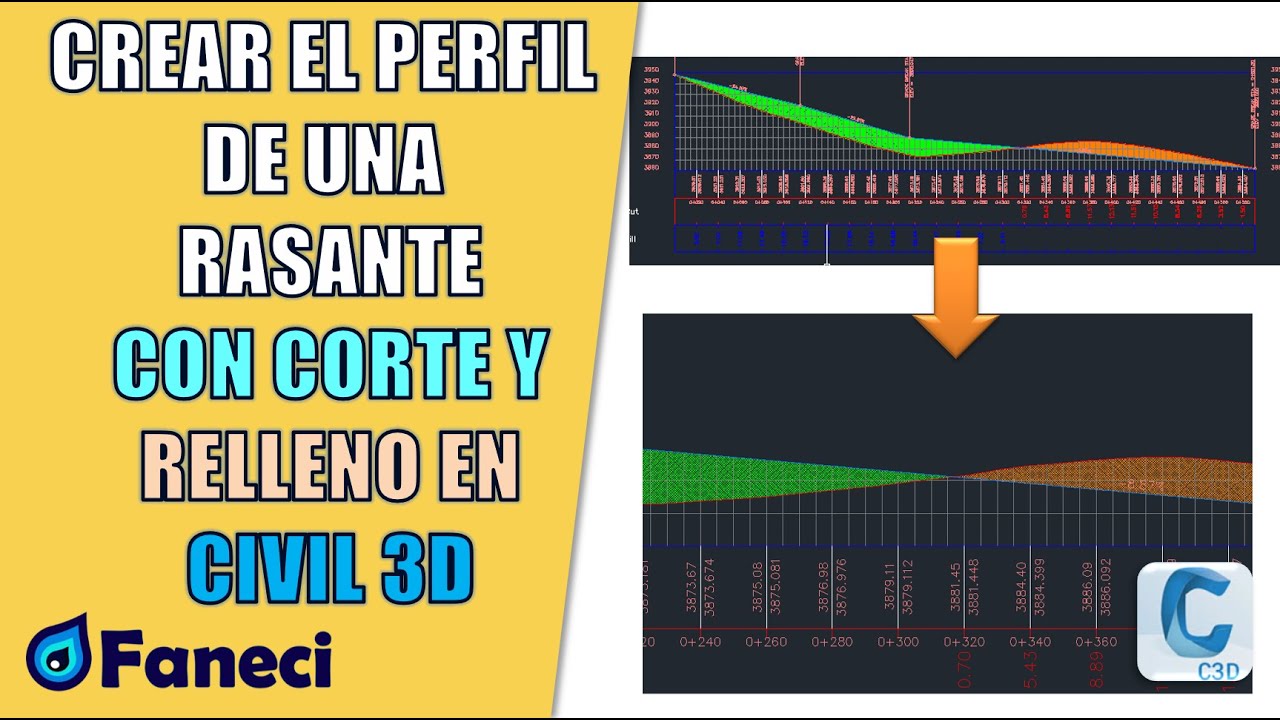 CREAR UNA RASANTE CON CORTE Y RELLENO EN CIVIL 3D✅