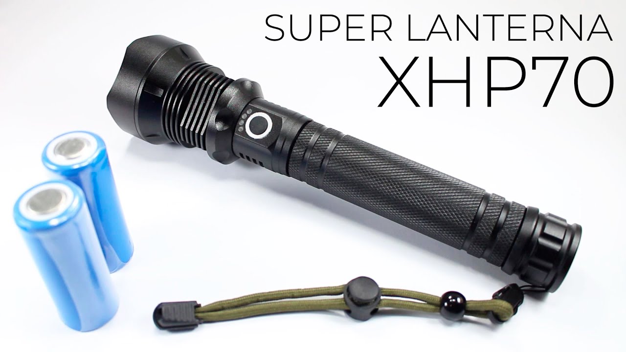 LANTERNA SUPER POTENTE XHP70 FLASHLIGHT TEST