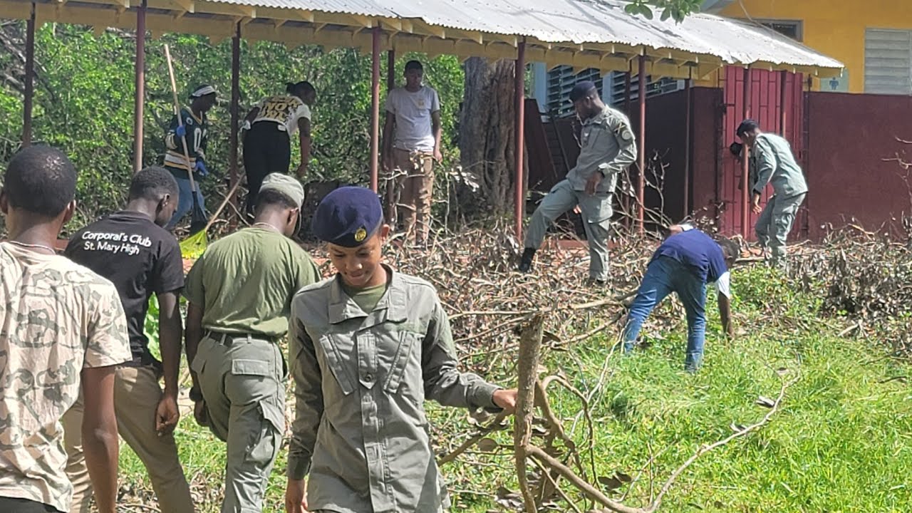 Ministry of Education Regions 2&3 helped with the cleaning up after Hurricane Melissa 