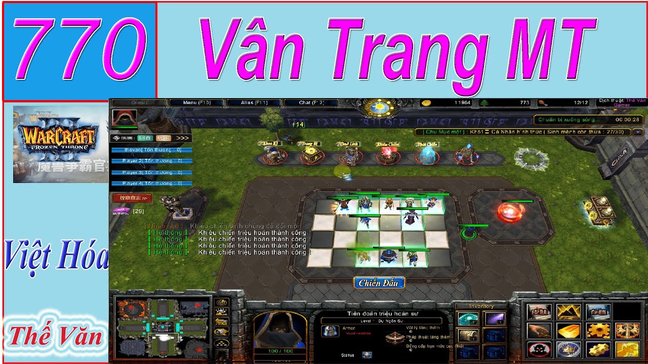 WAR3 - 770 | Vân Trang Ma Thú TD Autochess Việt Hóa - test nhiệm vụ tân thủ N1 | Warcraft 3