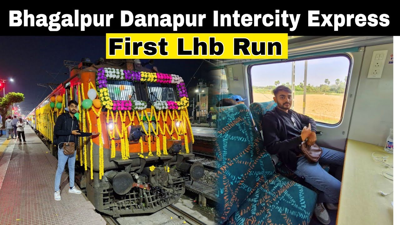 First Lhb Run Bhagalpur Danapur IntercityExpress Journey In AC chair car #13401 #vlog #video