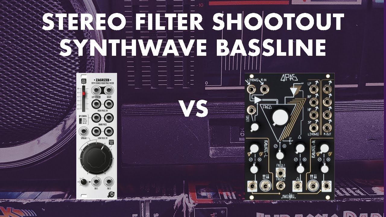 Stereo Eurorack Filter Shootout - Synthwave Bassline