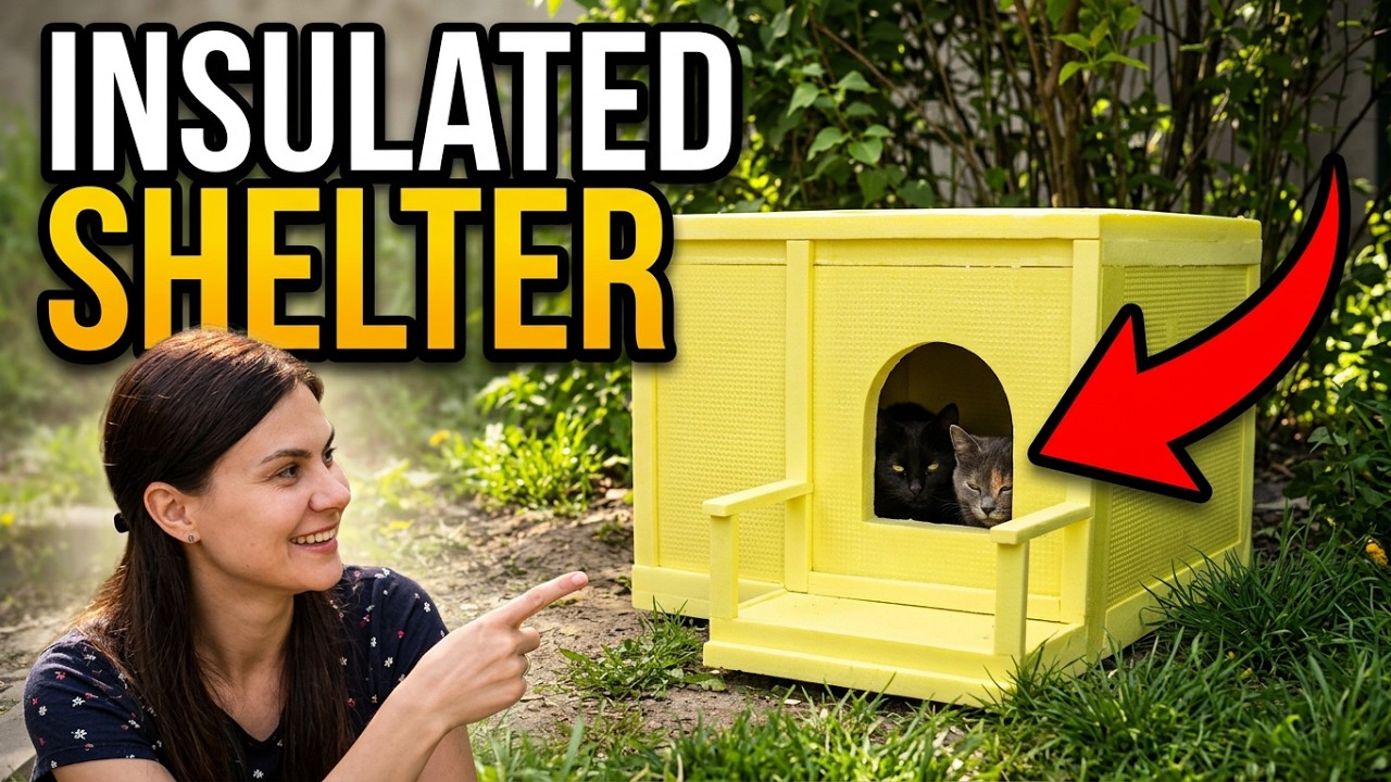 THEY CAN'T BELIEVE IT! 😻 A YOUNG WOMAN BUILT a WARM HOME for STRAY CATS 🏠🐾