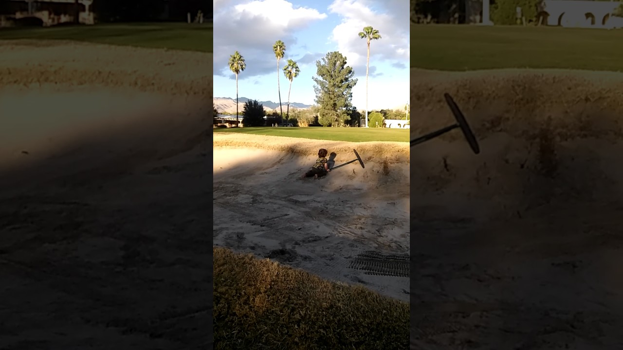 Kalem climbs the sand rake and rides a horse