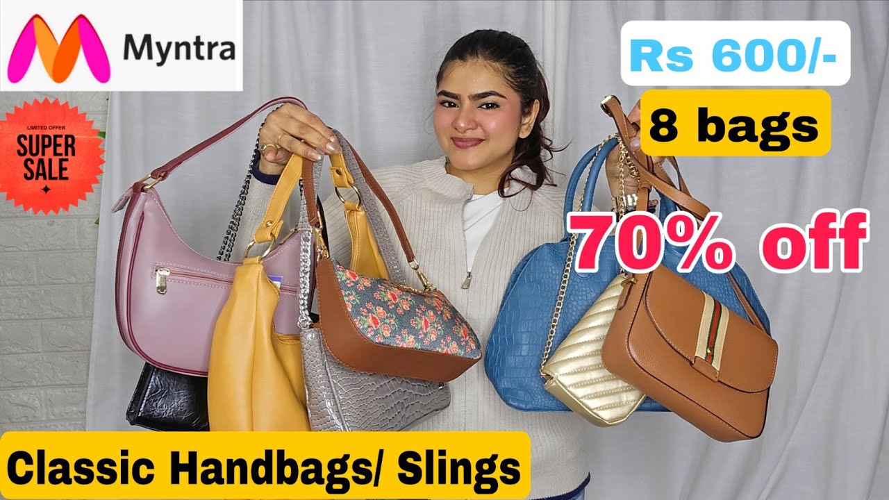 Скидка 70% на сумки MYNTRA | Слинги, сумки-ремни, сумки-хобо и многое другое | от 600 рупий | Пов...