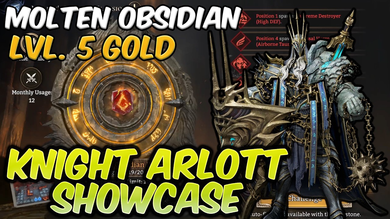 Knight Arlott Showcase - Molten Obsidian Gold 5 | Watcher of Realms
