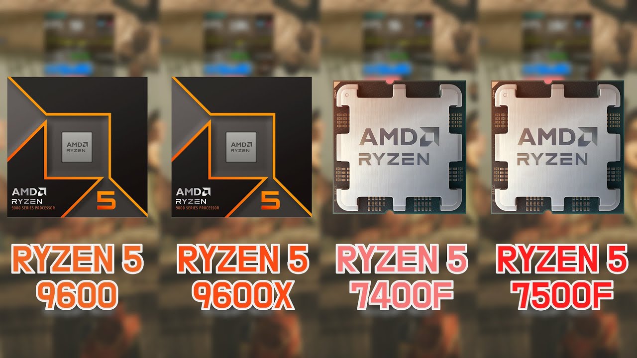 RYZEN 5 9600 vs 9600X vs 7400F vs 7500F with RTX 5090 (7 Games / FHD / 1080p)