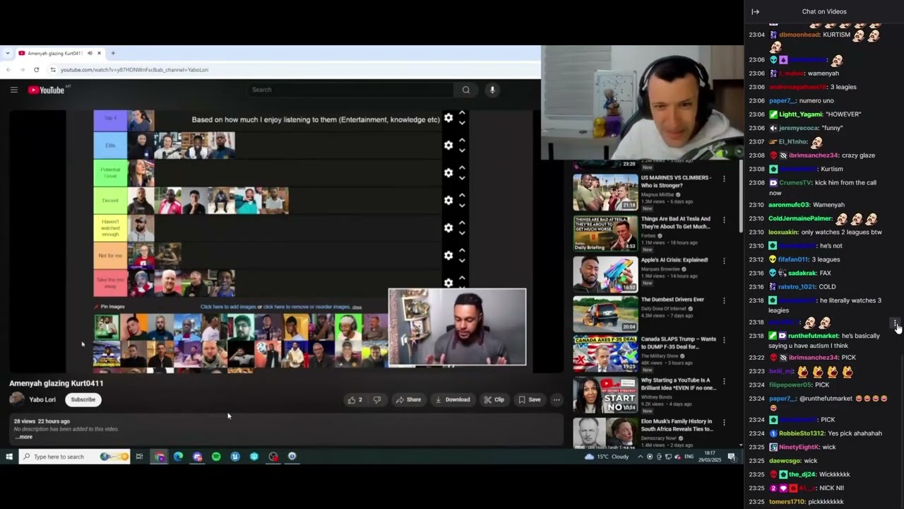 Kurt reacts to Amenyah ranking him as a top 4 football creator