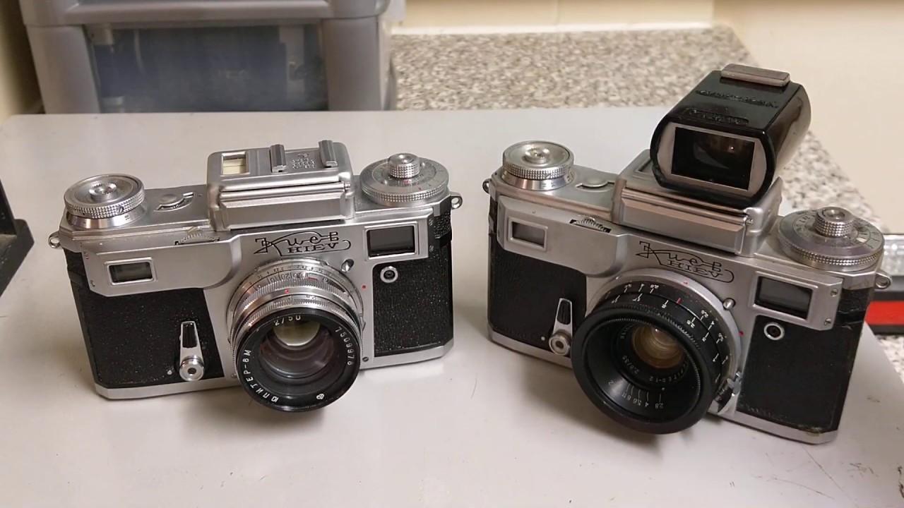 Kiev 4, rangefinder camera, loading with expired ColorPlus 200