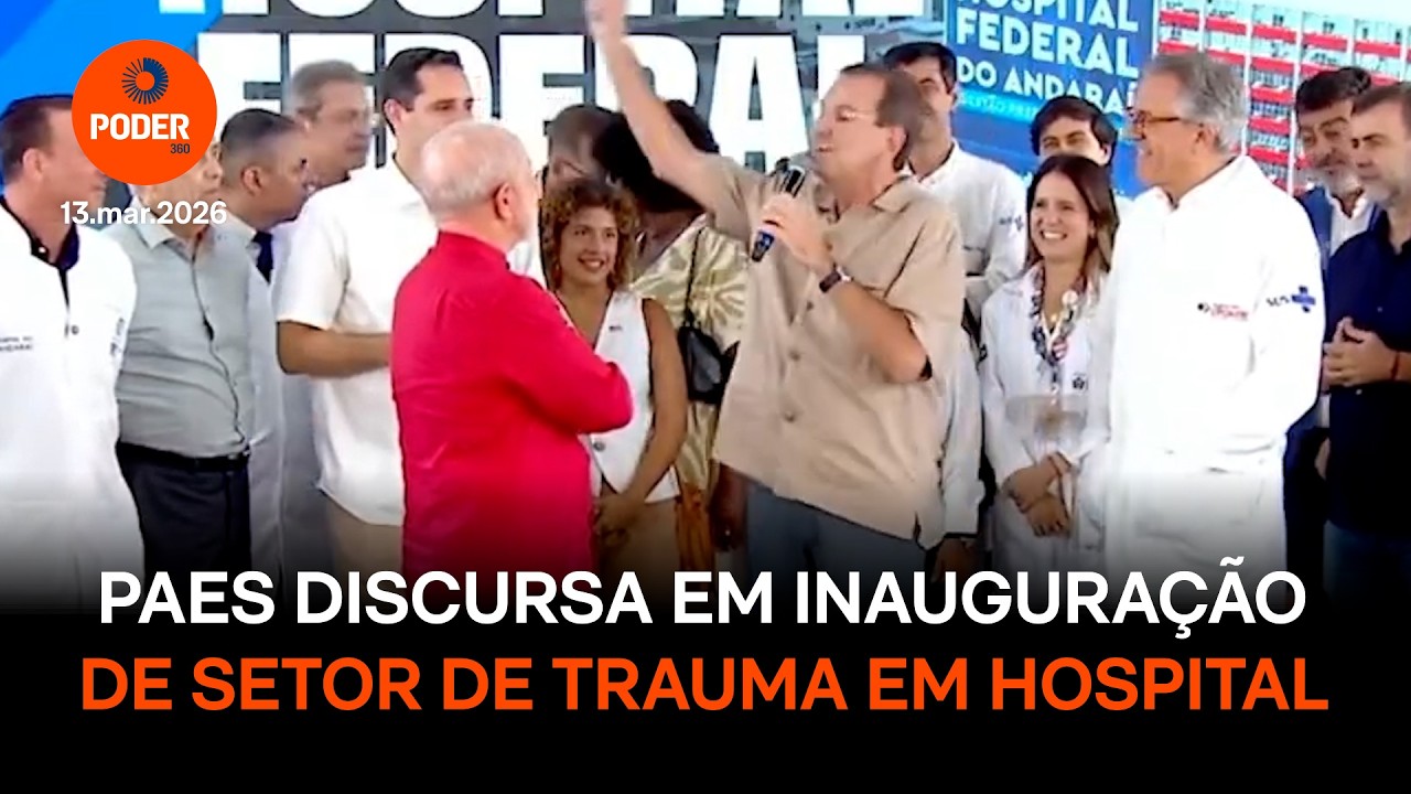 Paes discursa em inauguração de setor de trauma em hospital no Rio