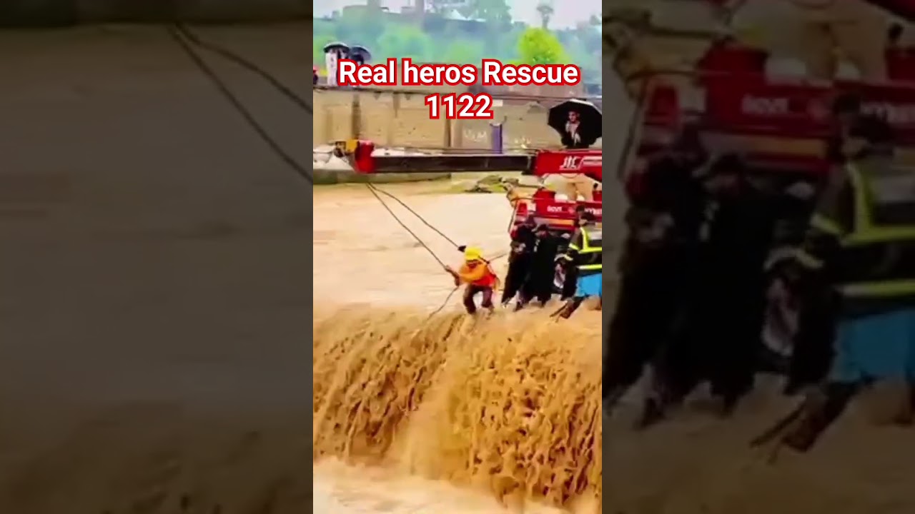 Real heroes of Bajaur Rescue 1122 🙋🛟🇵🇰#virel #flood #rescue #views#virelvideo#viewers #recovery#hero