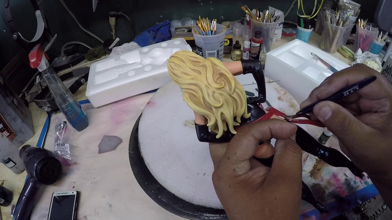 Fixing A Broken Finger And Sash On Resin Statue
