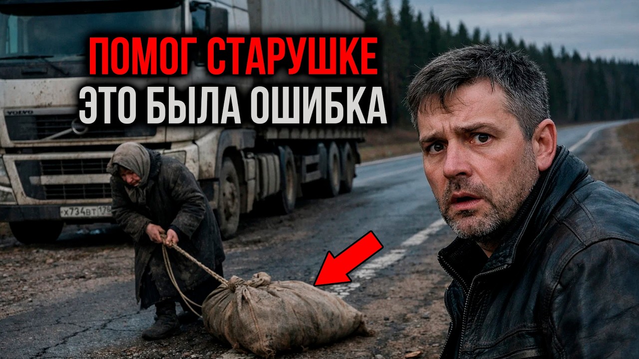 ЗЕК-дальнобойщик подобрал старушку с МЕШКОМ НА СПИНЕ... Открыв его на заправке, он ОБОМЛЕЛ ОТ ШОКА