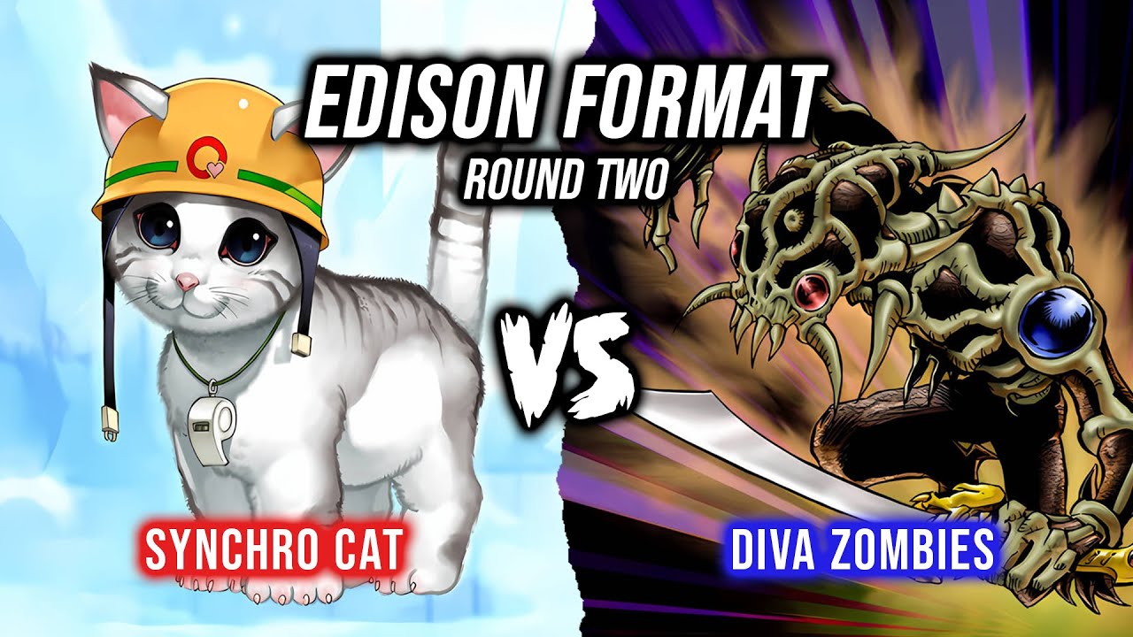 Yu-Gi-Oh! Edison Format Round 2: Synchro Cat Vs Diva Zombies