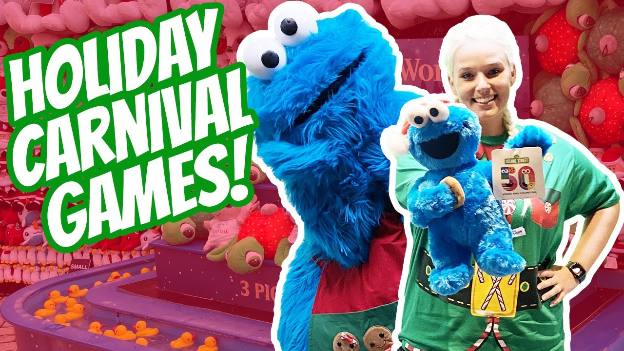Playing Christmas Carnival Games at SeaWorld Orlando