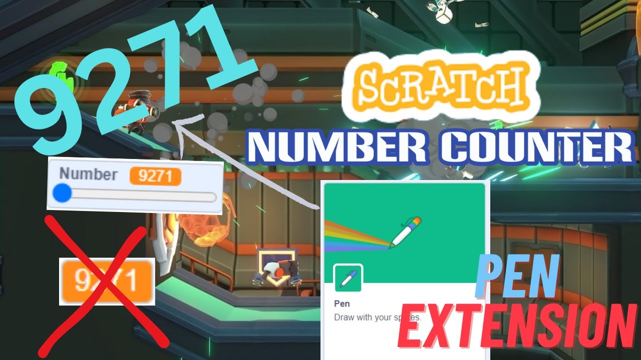 How to create EPIC Number Counters in Scratch! || Using Pen Extension