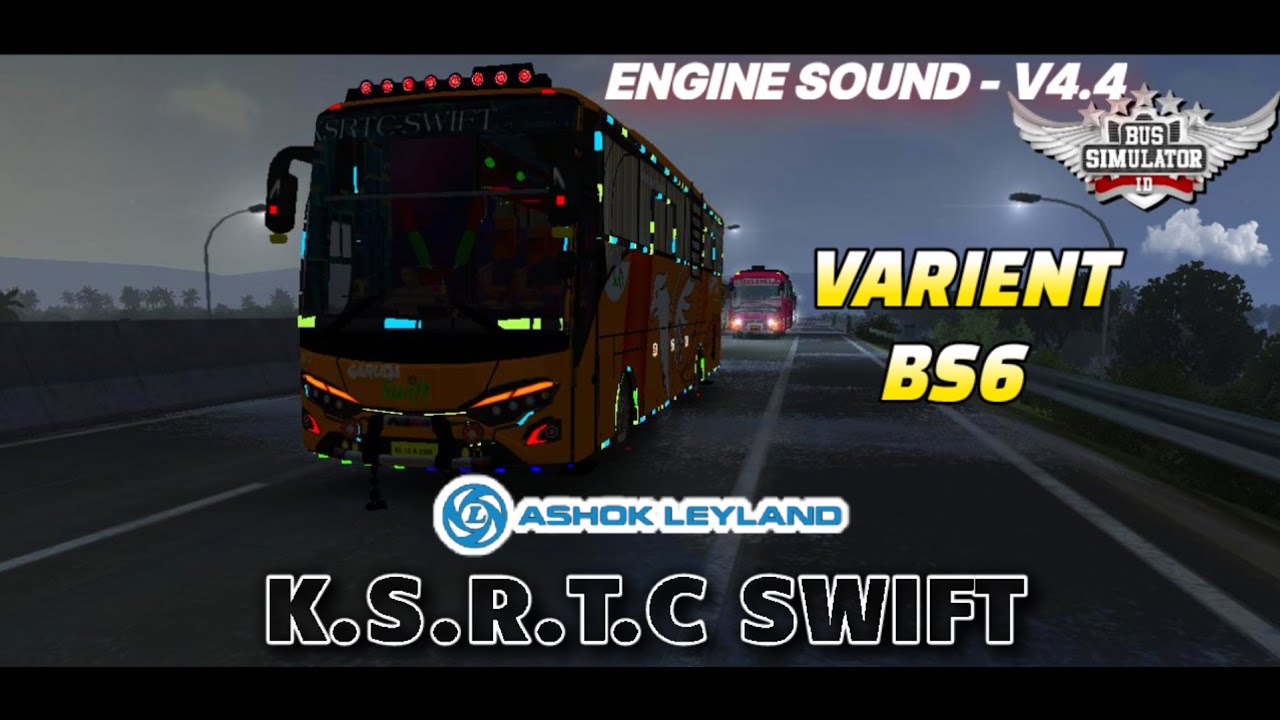 download Ashok Leyland BS-VI E20 Ksrtc Swift Bus Engine Sound For Bussid V4.4 #bussid 
